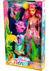 Poup�e Sir�ne 30 cm. avec Queue Rose