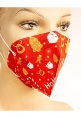 Rotes Weihnachten Hygienemaske für Erwachsene Kamabu 34