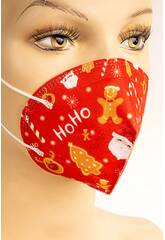 Rotes Weihnachten Hygienemaske für Kinder Kamabu 35