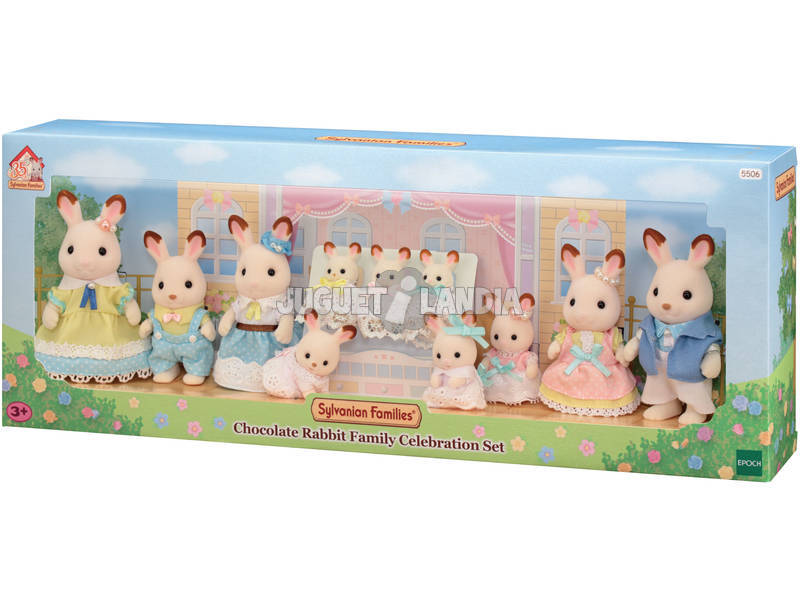 Sylvanian Families Set Celebración Familia Conejo Chocolate Epoch Para Imaginar5506