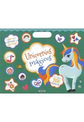 Colorea y Pega Con 200 Pegatinas Unicornios Mgicos Susaeta S3432004