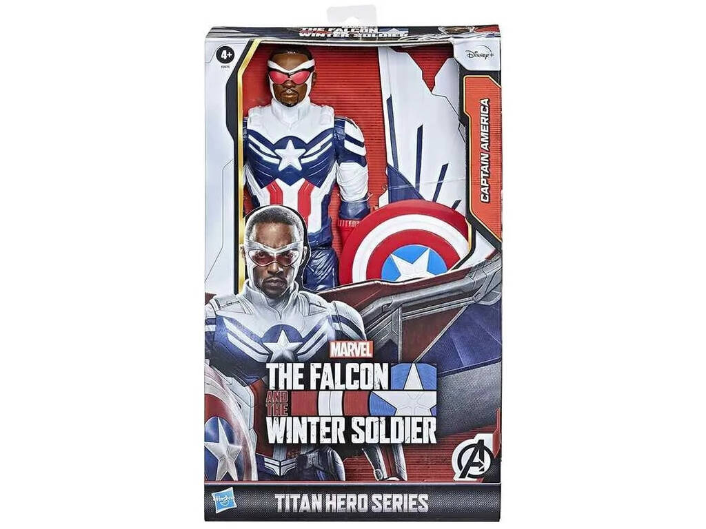 Avengers Figura Titan Hero Falcon Capitão América Hasbro F2075