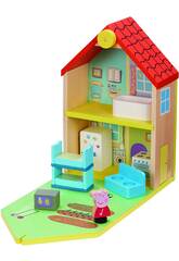 Peppa Pig La Casa de Madera con Figura y Mobiliario Bandai CO07213