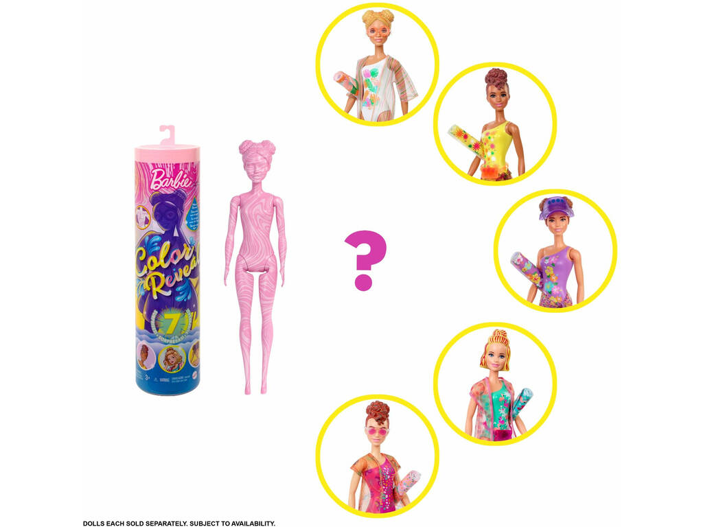 Barbie Muñeca Color Reveal Arena y Sol Mattel GTR95