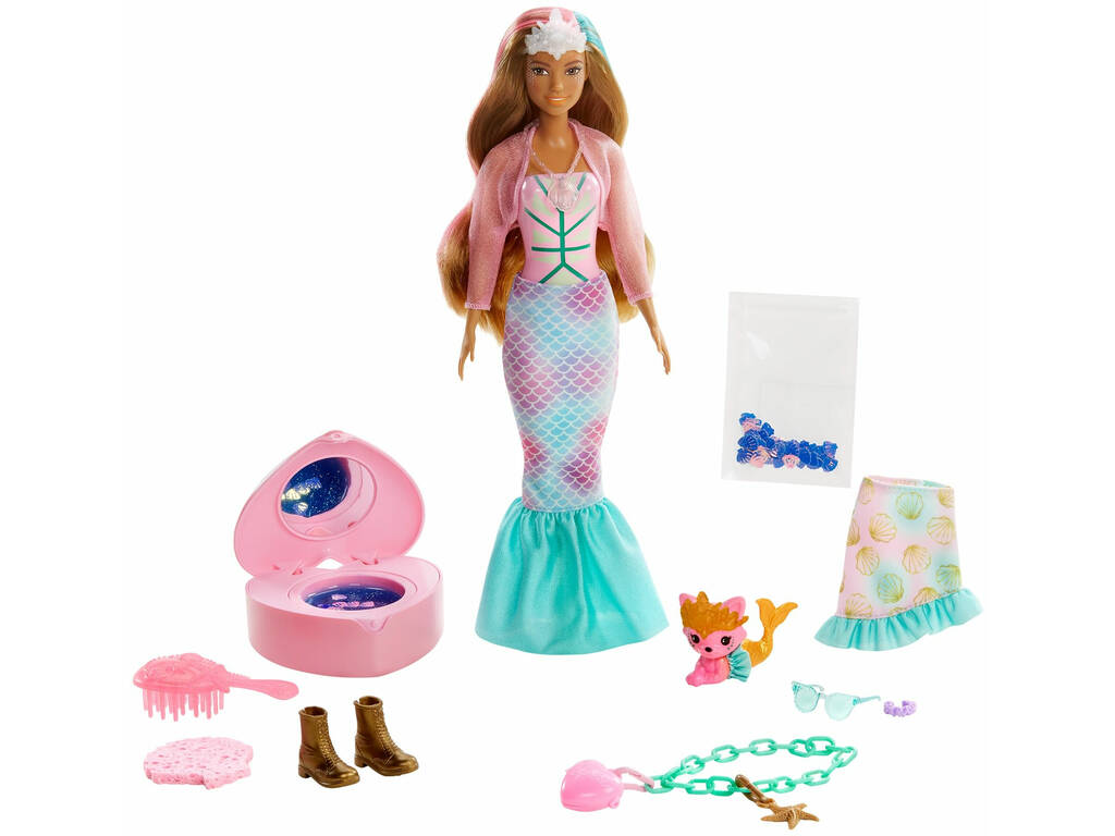 Barbie Muñeca Color Reveal Sirena Mattel GXV93