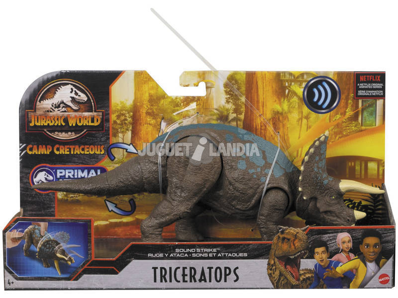 Jurassic World Dinosonido Triceratopo controllo totale Mattel GVH66
