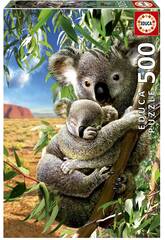 Puzzle 500 Koala Com Seu Filhote de Educa 18999