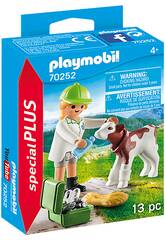 Playmobil Vétérinaire avec veau 70252