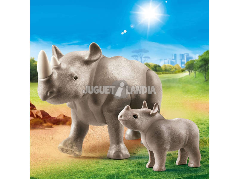 Playmobil Rhinocéros avec Bébé 70357