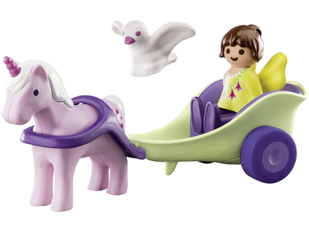 Playmobil 1.2.3 Carrozza Unicorno con Fata 70401