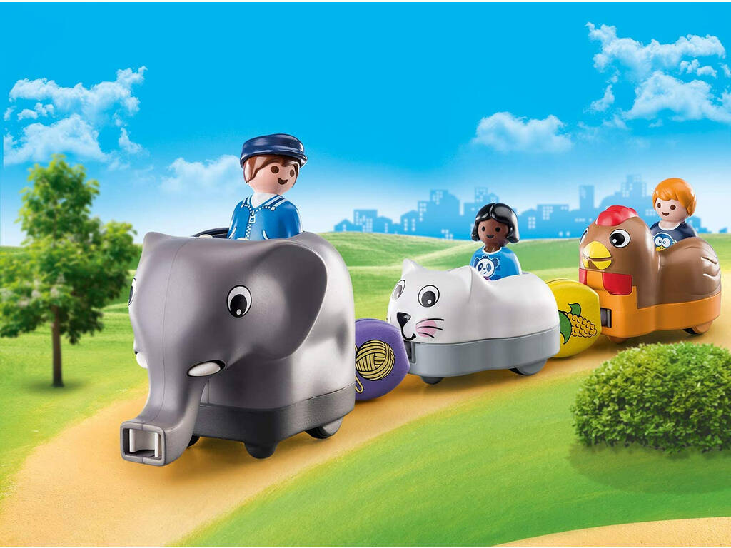 Playmobil 1.2.3 Il mio treno degli animali 70405