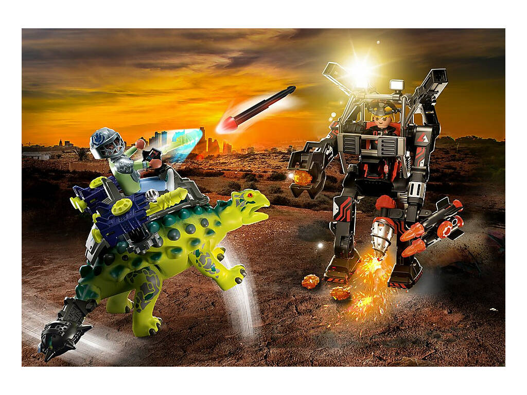 Playmobil Dinos Saichania Defensa del Luchador 70626
