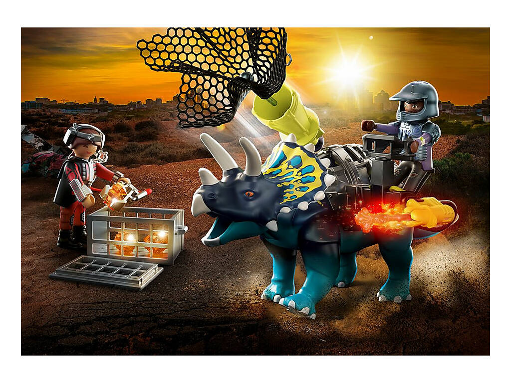 Playmobil Dinos Triceratops Disturbios por las Piedras Legendarias 70627