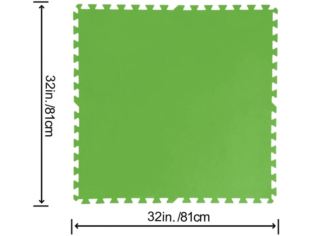 Suelo Protector para Piscinas de Polietileno Verde 78x78 cm. Bestway 58636