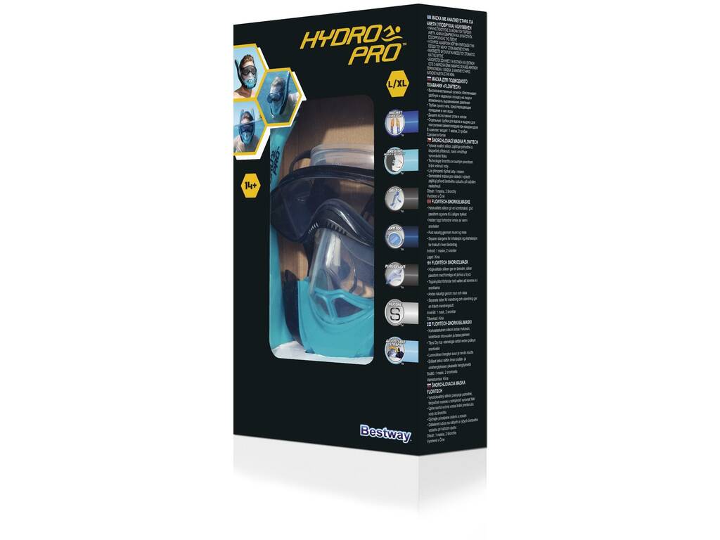 Masque de Plongée avec 2 Tubes Hydro Pro Taille L/XL Bestway 24058