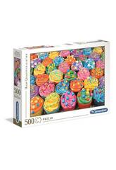 Puzzle 500 Colorful Cupcakes Clementoni 35057
