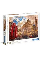 Puzzle 1500 Vintage London Clementoni 31807