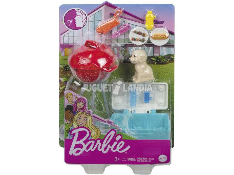 Barbie Mobiliario Exterior Barbacoa Mattel GRG76