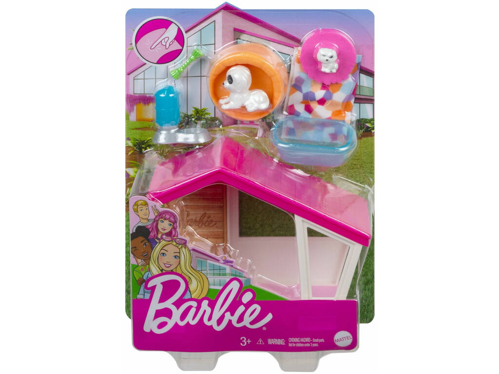 Barbie Mobiliário Exterior Casa Animal de Estimação Mattel GRG78