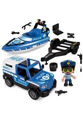 Pinypon Action Pick Up & Lancha de Policía Famosa 700016265