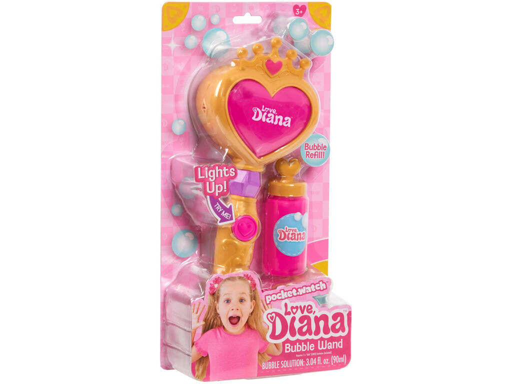 Love Diana Varita de Burbujas Con Luz Famosa LVE02000
