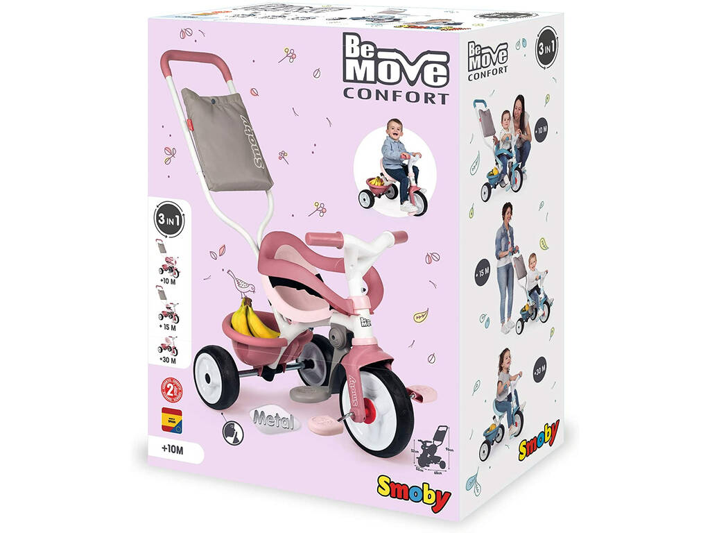 Triciclo Be Move Confort Cor-de-rosa Smoby 740415