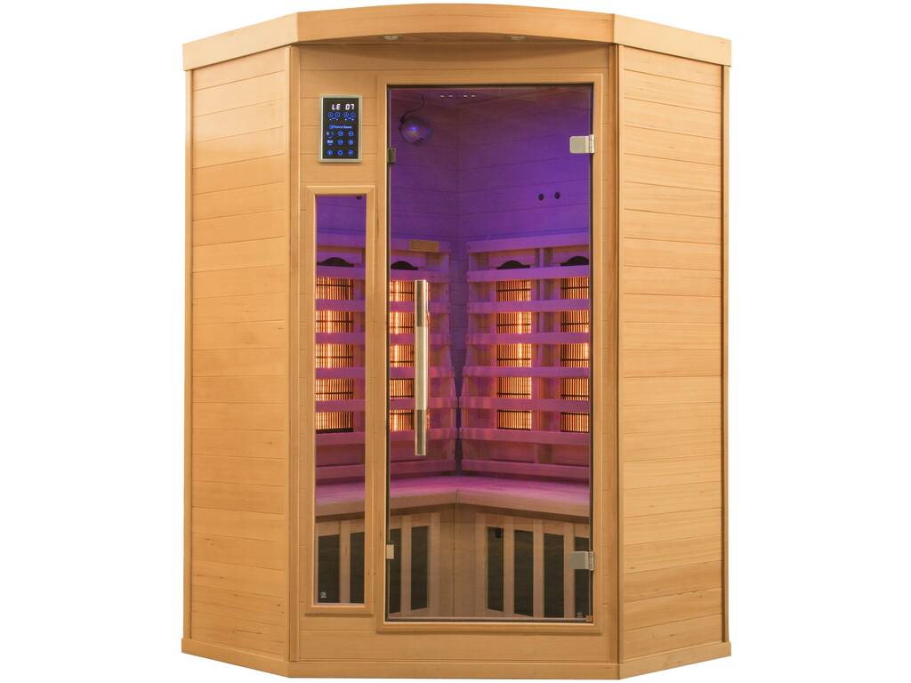 Sauna de Infrarrojos Angular Apollon 2C de 2 Plazas de 190x120x120 cm