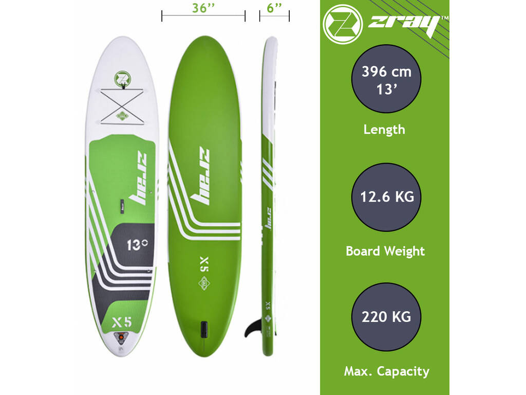 Tavola da Paddle Surf gonfiabile Zray SUP X-Rider da X5 396x91x15 cm