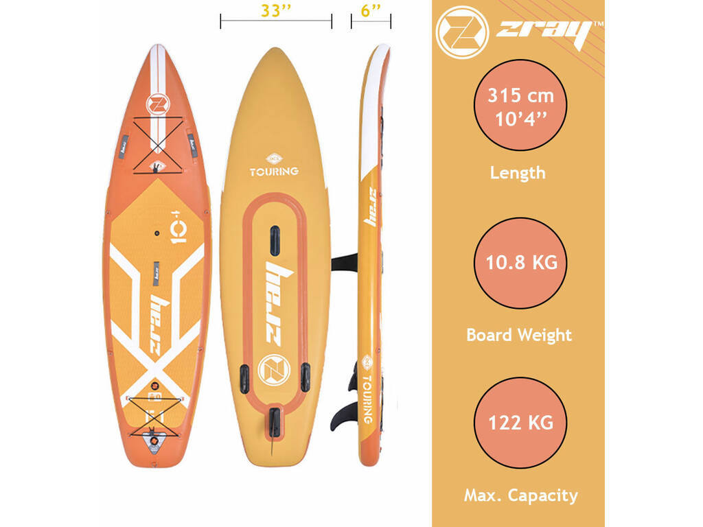 Tabla Padelsurf Hinchable Zray SUP Fury F1 de 305x81x15 cm