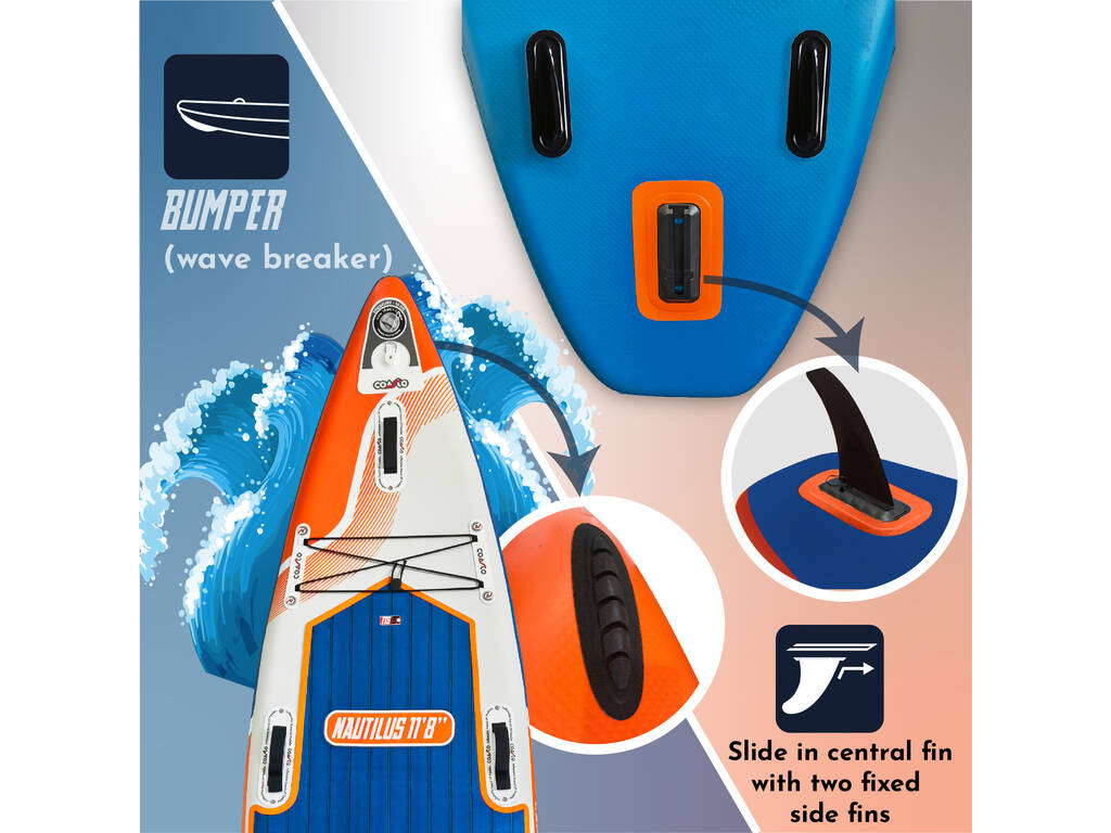 Tavola da Paddle Surf gonfiabile Coasto Nautilus da 355x86x15 cm