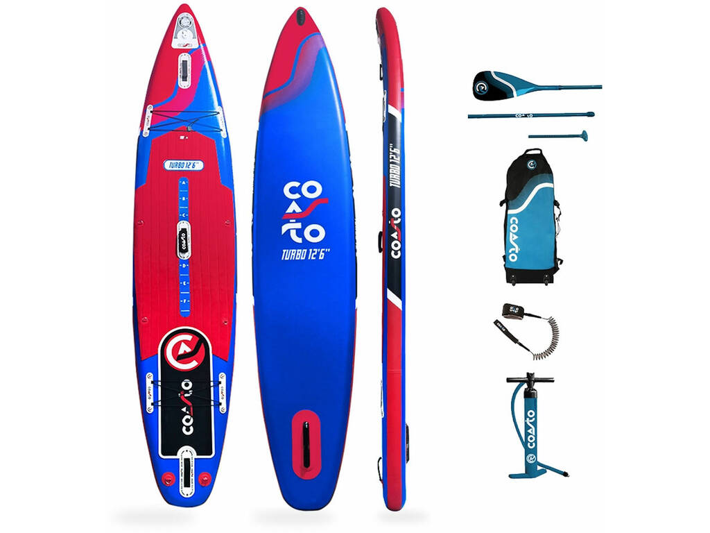 Tavola da Paddle Surf gonfiabile Coasto Turbo da 381x76x15 cm