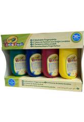 4 Crayola waschbare Fingerfarbendosen 81-1476