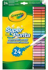 24 Rotuladores Super Ponta Lavveis Crayola 7551