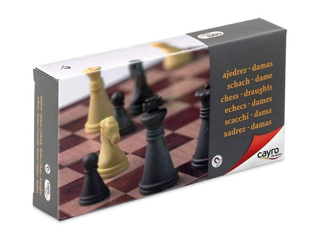 Kleines Magnetisches Schach-Damen Brettspiel Cayro 450