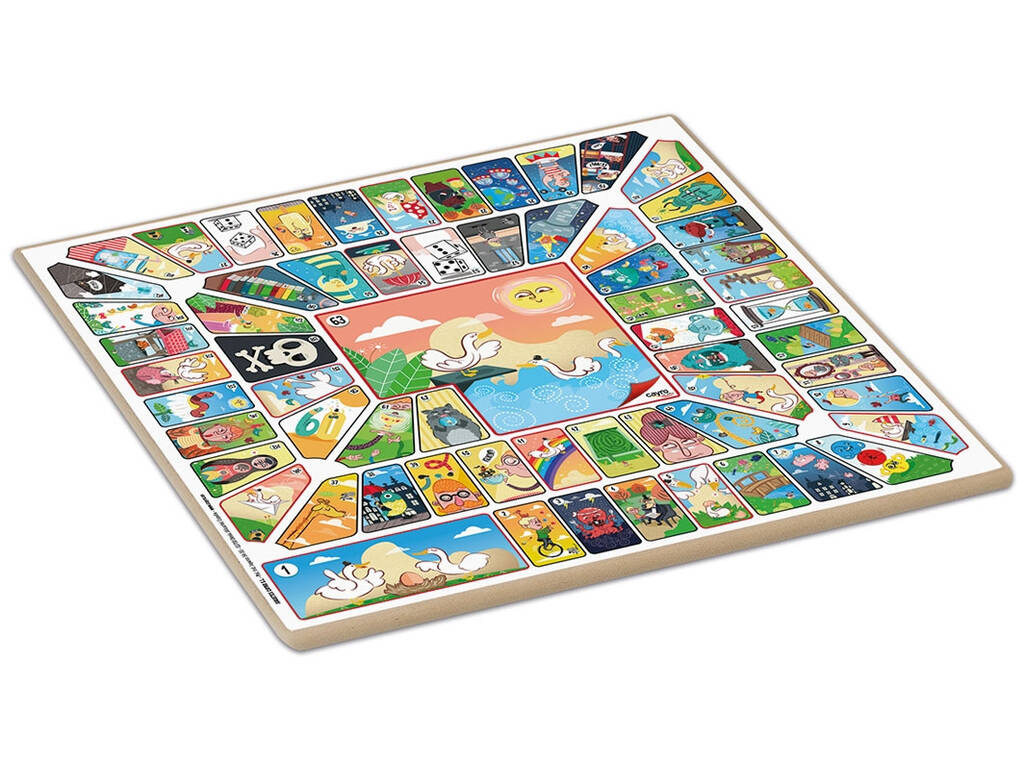 Jeu de plateau en bois Parcheesi-Goose 40x40cm 6 Joueurs Cayro T-138/6