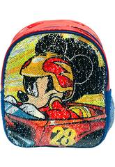 Mochila 2 en 1 Mickey Roadster Racers con Lentejuelas Reversibles Toybags T300-096
