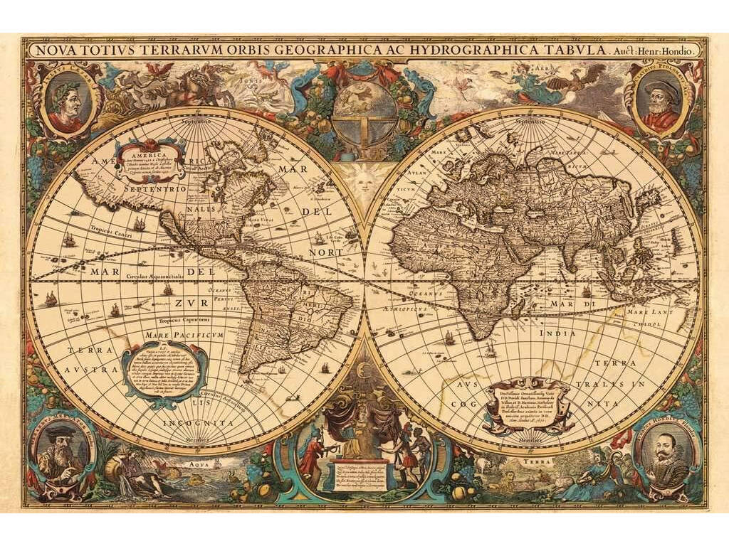 Puzzle 5.000 pezzi Antico mappamondo Ravensburger 17411