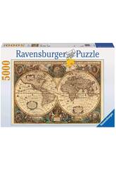 Puzzle 5.000 Stck Alte Welt-Karte Ravensburger 17411