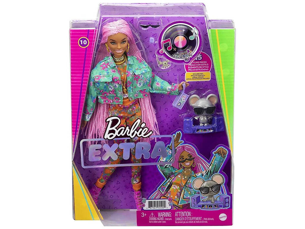 Barbie Extra Pink Zöpfen von Mattel
