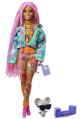 Barbie Extra Trenzas Rosas Mattel GXF09
