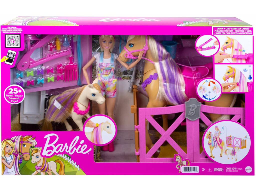 Barbie con Caballo y Poni Mattel GXV77