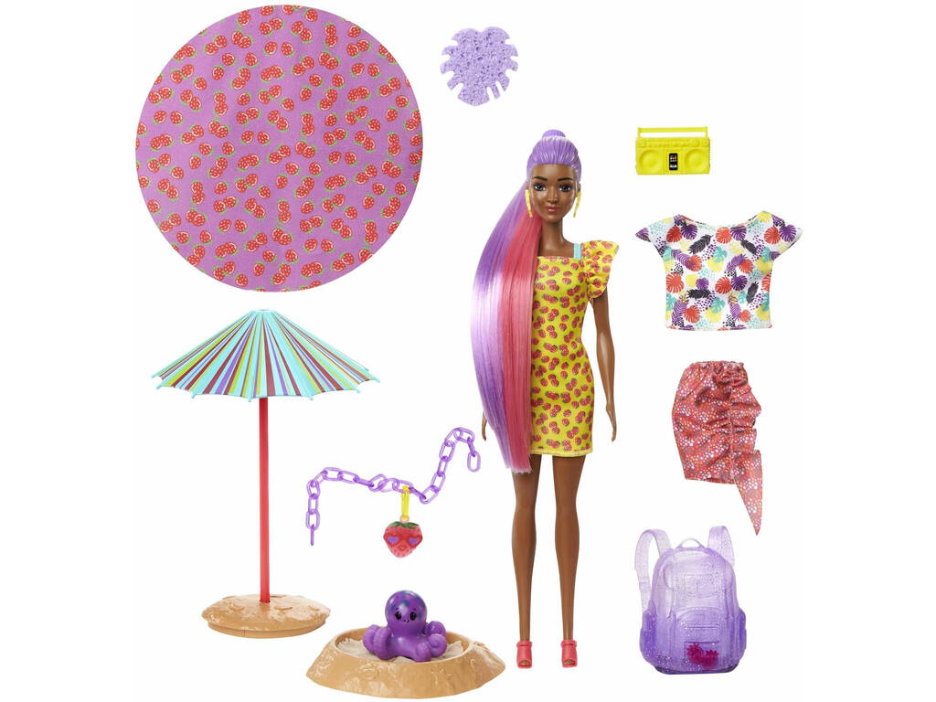Barbie Muñeca Color Reveal Con Espuma Fresa Mattel GTN18
