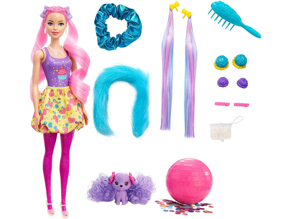 Barbie Boneca Color Reveal Penteados Cupcake Mattel HBG39