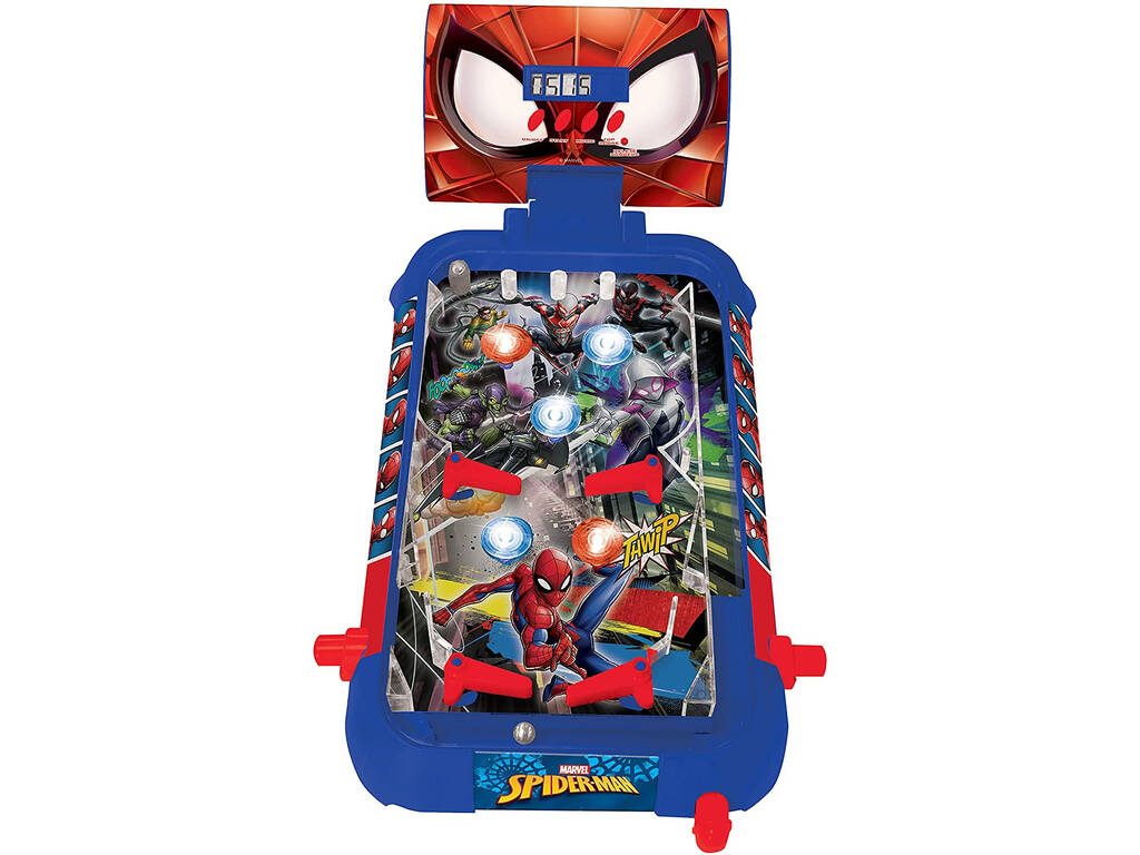 Spiderman Pinball Electronico con luces y sonidos Lexibook JG610NI