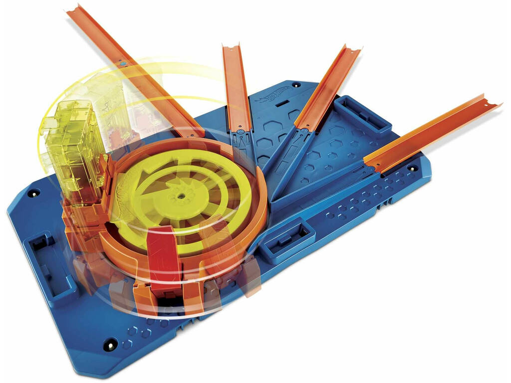 Hot Wheels Caja con Constructor Lanzador Veloz Mattel GVG11