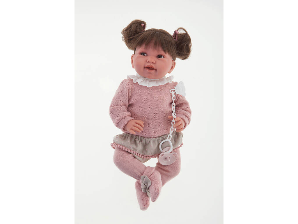 Bambola neonata Pipa Treccine 40 cm. Antonio Juan 33114
