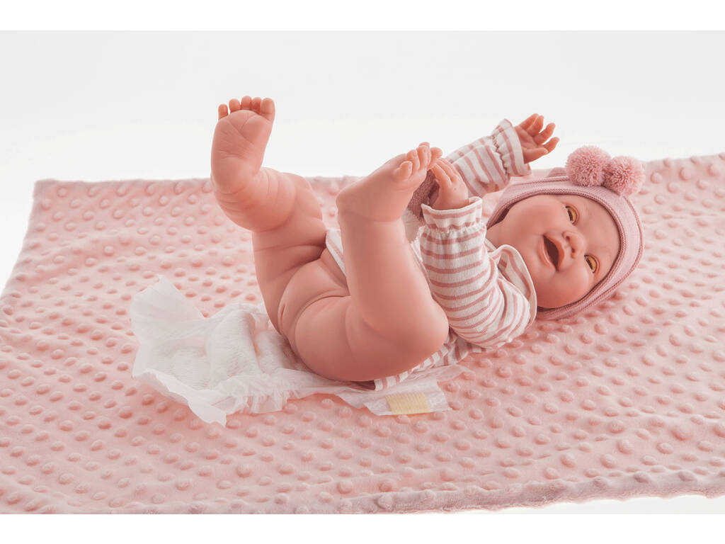 Neugeborene Puppe Mia Pipí Decke 42 cm. Antonio Juan 50160