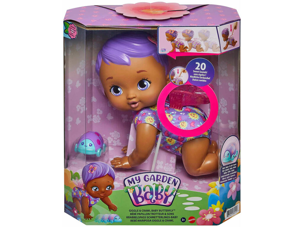 My Garden Baby Laugh and Crawl Purple Mattel HBH43