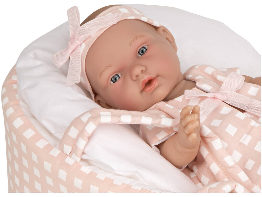 Puppe Elegance 26 cm. Rosa mit Babytragetasche Arias 50618