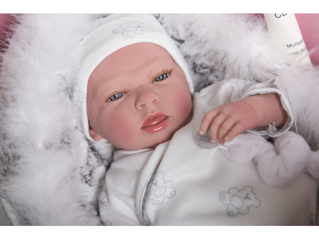 Puppe Reborn Noel 40 cm. Mit Haube und Plüsch Arias 98048